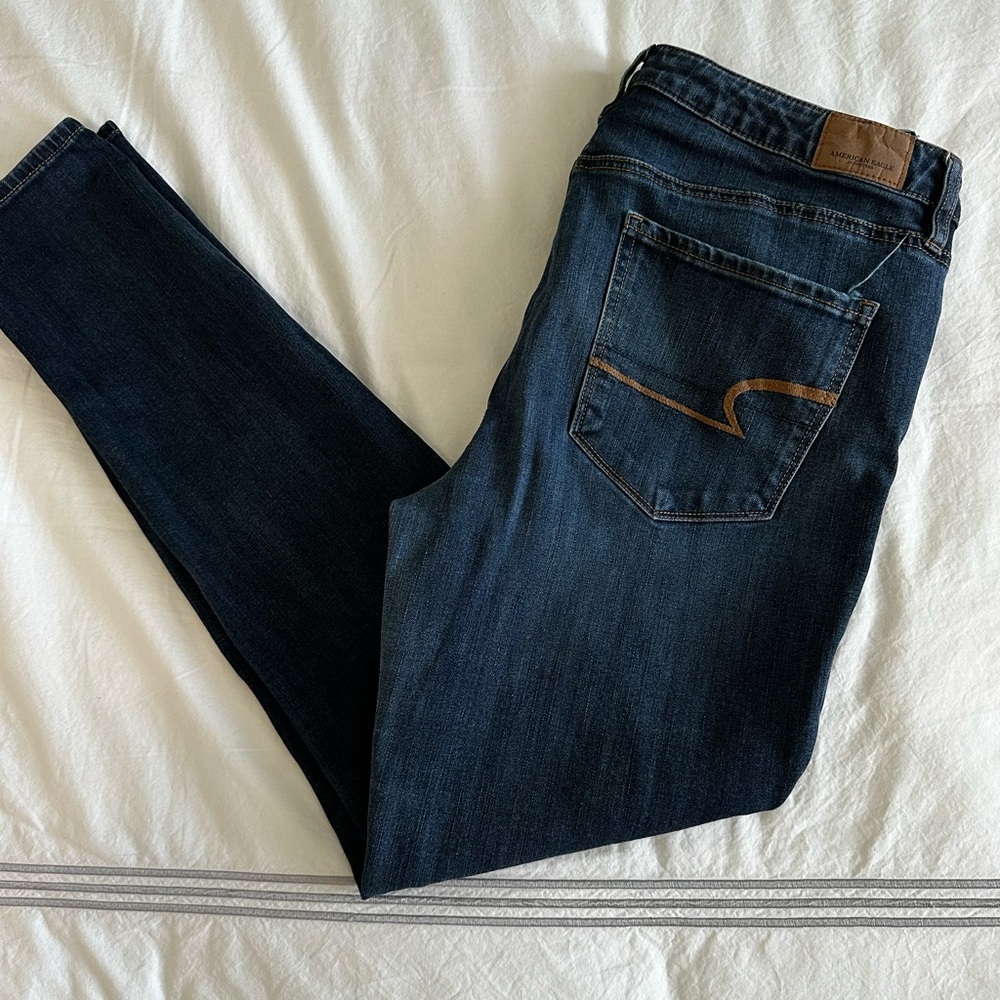 American Eagle Outfitters Blue Jeggings with Modern Slim Fit